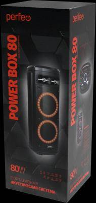 Активная колонка PERFEO POWER BOX 80, 80W, EQ, AUX, microSD, USB, BT, MIC