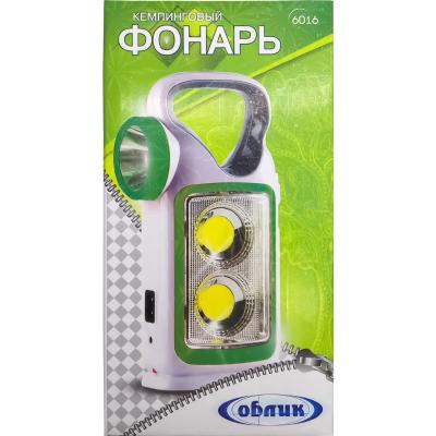 Фонарь кемпинговый Облик HQ 6016 (3W+COB2*3W, аккум/4*R6) с солн. панелью