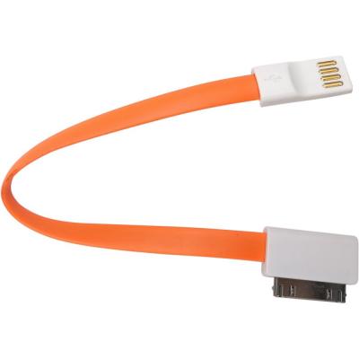Кабель USB - iPhone 30pin, 0,2м, Smartbuy, магнитный, оранжевый (iK-402m orange)***