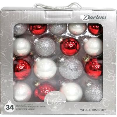 Игрушка ёлочная, уп.34шт. разноцветные, Darlens DL-DRL02863