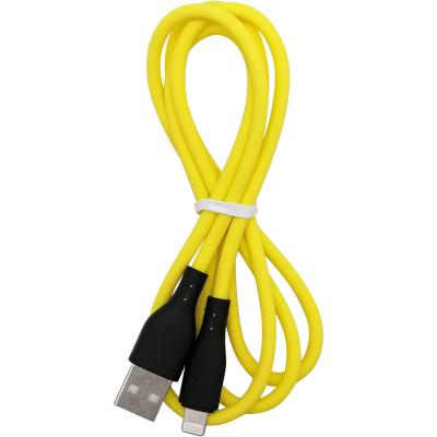 Кабель USB - Lightning 8pin, 1,0м, SmartBuy S21, 2.4A, силикон, желтый (iK-512-S21by)