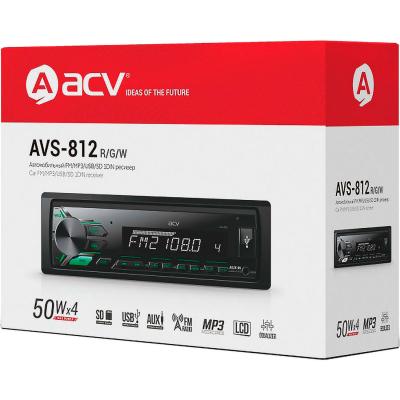 Автомагнитола ACV AVS-812R USB/SD/FM