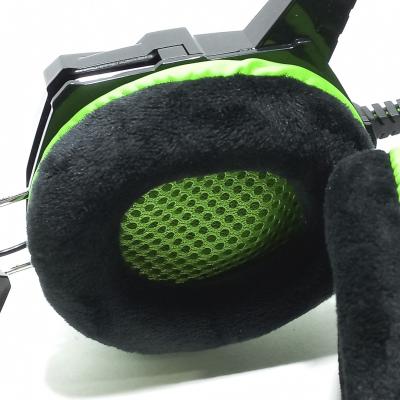 Полноразмерная игровая стереогарнитура SmartBuy RUSH SNAKE, велюр, черн/зеленая (SBHG-1200)