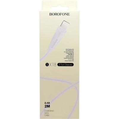 Кабель USB - Lightning 8pin, 2,0м, BOROFONE BX18 Optimal, белый
