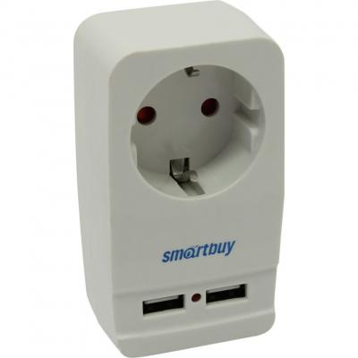 Разветвитель сетевой 1-местный, с/з, 16А, 250В, 2USB (SBE-16-A05-USB)
