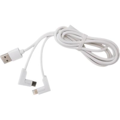 Кабель 2 в 1 USB - Lightning 8pin+micro USB, 1,2м, HOCO X12 Magnetic, белый