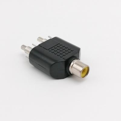 Переходник гн.RCA - 2 шт.RCA пластик