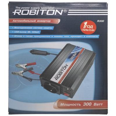 Преобразователь  300W, 12/220 ROBITON R300 с USB /11460/