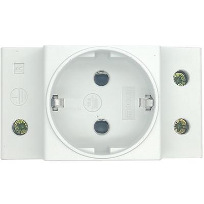 Розетка на DIN-рейку 2P+PE, 16A, серая, PST16-70-20 /39171/