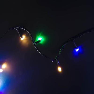 Гирлянда нитевая, 6м, 100LED, RGB, с контроллером, IP20, З.П. SB-RGB-6mGR