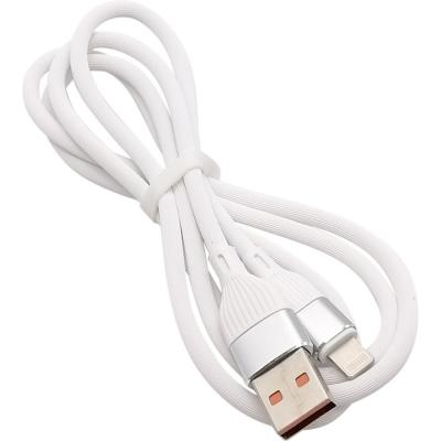 Кабель USB - Lightning 8pin, 1,0м, SmartBuy S72, 2.4A, силикон, белый (iK-512-S72w)