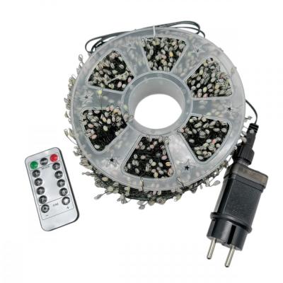 Гирлянда провол. 50м, 1500LED РОСА / МИШУРА RGB LX-628 пульт IP44+