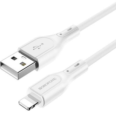 Кабель USB - Lightning 8pin, 1,0м, BOROFONE BX66 Wide way, силикон, белый