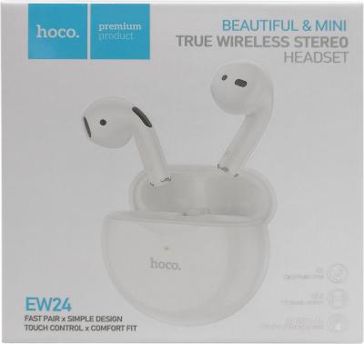 Беспроводные наушники HOCO EW24 Assist, Bluetooth, в кейсе, белый