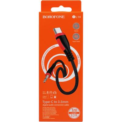 Jack 3,5mm - TYPE-C 1,0м, BOROFONE BL14, черный