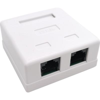 Розетка компьютерная AVS RJ-45 кат.5e внешняя, 2 порта