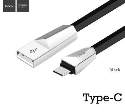 Кабель USB - Type C, 1,2м, HOCO X4 ZINC ALLOY, черный