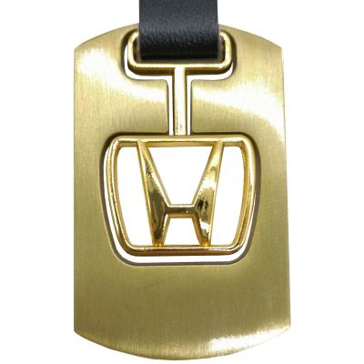 Брелок металлический с гравировкой HONDA хром с позолотой /14500/