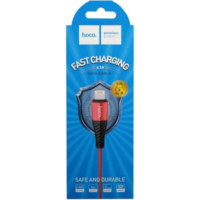 Кабель USB - Lightning 8pin, 1,0м, HOCO X38 Cool Charging, красный