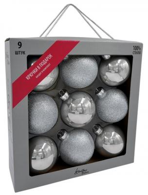 Игрушка ёлочная, уп.9шт. серебро, Christmas Deluxe, /13883/