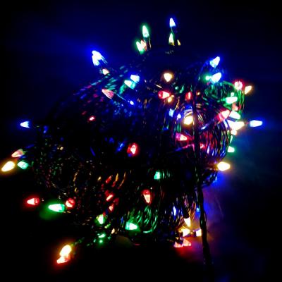 Гирлянда нитевая, 20м, 140LED, RGB, пуля, Ч.П. LX-78