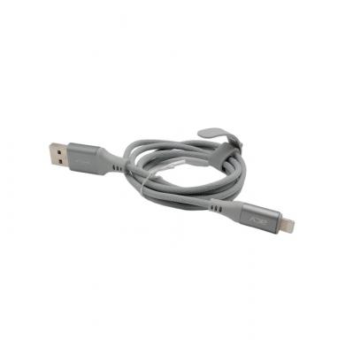 Кабель USB - Lightning 8pin, 1,0м, ACV USB-LD1SL 2.4A, нейлон, серый