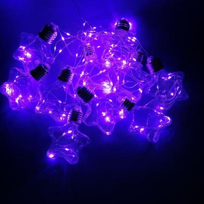Гирлянда бахрома, 3м, 10LED, ЗВЕЗДЫ, сирен.