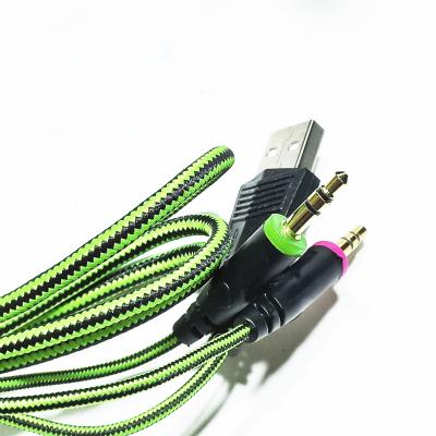 Полноразмерная игровая стереогарнитура SmartBuy RUSH SNAKE, велюр, черн/зеленая (SBHG-1200)