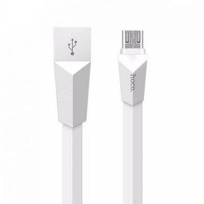 Кабель USB - micro USB, 1,2м, HOCO X4 ZINC ALLOY, белый