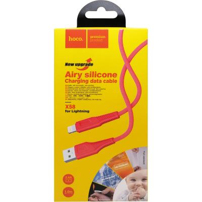Кабель USB - Lightning 8pin, 1,0м, HOCO X58 Airy, красный