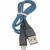 Кабель USB - Lightning 8pin, 1,0м, Smartbuy, карбон, экстрапрочный, до 2А, синий (iK-510n-2 blue)***