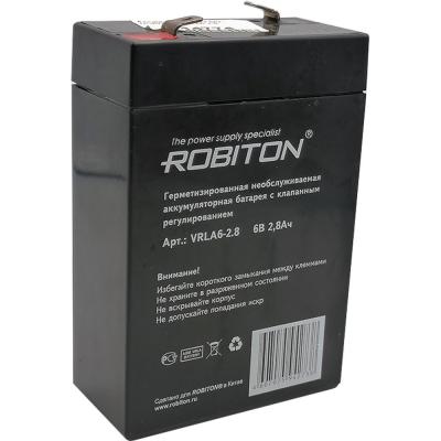 Аккумулятор 6V 2.8Ah ROBITON VRLA6-2.8