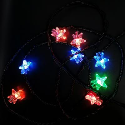 Гирлянда катушка, 35м, 150LED, Звезды RGB, Ч.П. LX-367