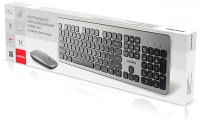 Комплект клавиатура+мышь Smartbuy 233375AG, серо-черный, SBC-233375AG-GK