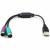 Конвертер PS/2 устройство/USB порт Cablexpert UAPS12-BK, 2xPS/2, 0.3м, черный