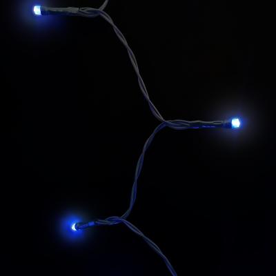 Гирлянда нитевая уличная, 10м, 100LED, син. солн.панель, Ч.П. LX-227