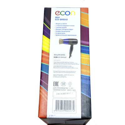 Фен ECON ECO-BH164D (1600Вт, 2 режима, складная ручка) 