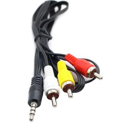 Jack3.5 (4pin) - 3RCA, 1,2м (1,5м), OT-AVC01 