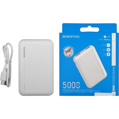Портативный аккумулятор 5000 мАч, BOROFONE BJ34 Creed, 2xUSB, белый