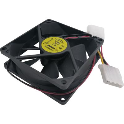 Вентилятор Gembird FANCASE-4 80х80х25, втулка, 4pin, провод 30см