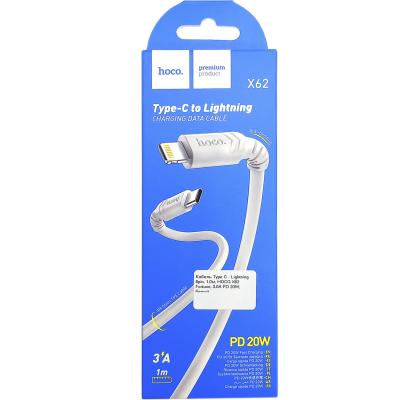 Кабель Type C - Lightning 8pin, 1,0м, HOCO X62 Fortune, 3.0A PD 20W, белый 