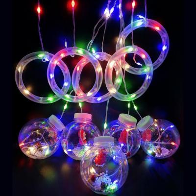 Гирлянда бахрома, 3м/0,4/0,7м, 10шт, RGB, кольца-шары LX-191