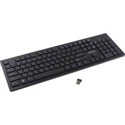 Клавиатура беспроводная мультимедийная Smartbuy 206, черная, SBK-206AG-K