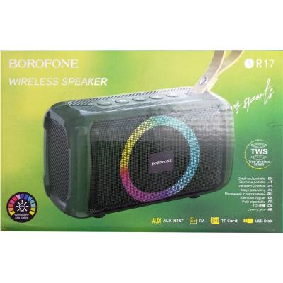 Активная колонка BOROFONE BR17 (FM/AUX/USB/microSD/BT/TWS), зеленый***