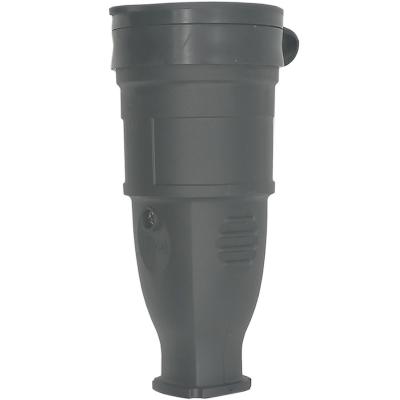 Розетка переносная, защ.крыш., 16А 230B 2P+PE, IP44, каучук (SBE-16-S07-R)**