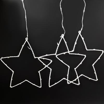 Гирлянда бахрома, LED, жёлт. звезды, LX-3-1