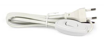 Шнур с проходным выключателем 1,7м Smartbuy (ШВВП 2х0.75) (SBE-06-P05-w), белый