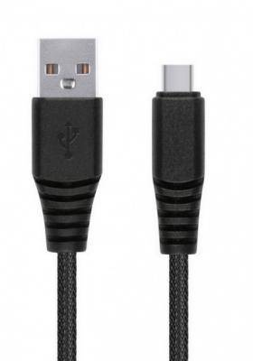 Кабель USB - Type C, 3,0м, Smartbuy, карбон, экстрапрочный, черный (iK-3130n-3)