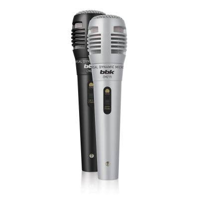 Микрофон BBK CM215 (вокальный, 2,5м), черный/серебро