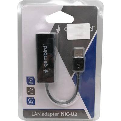 Сетевой адаптер Gembird NIC-U2 USB 2.0 /12296/